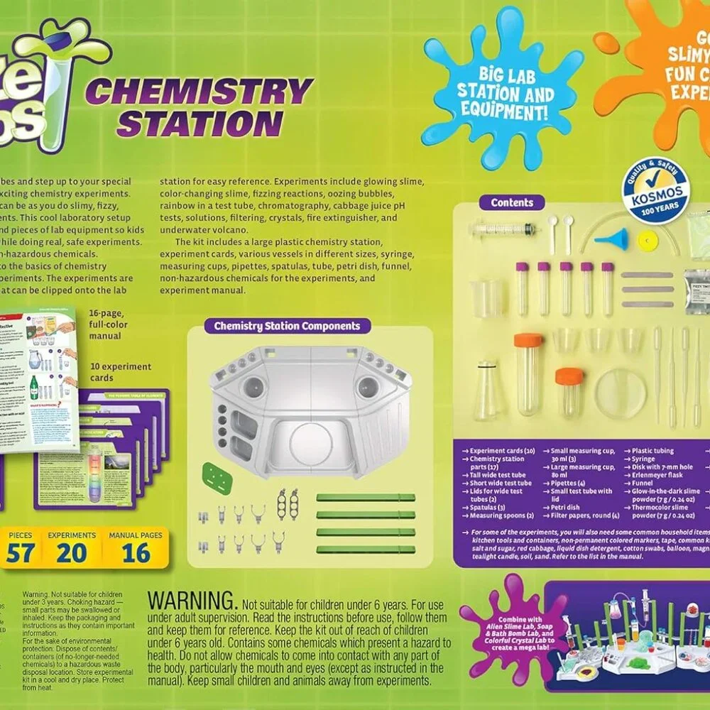 Thames & Kosmos Ooze Labs Chemistry Station Science Experiment Kit STEM Toy 20 N